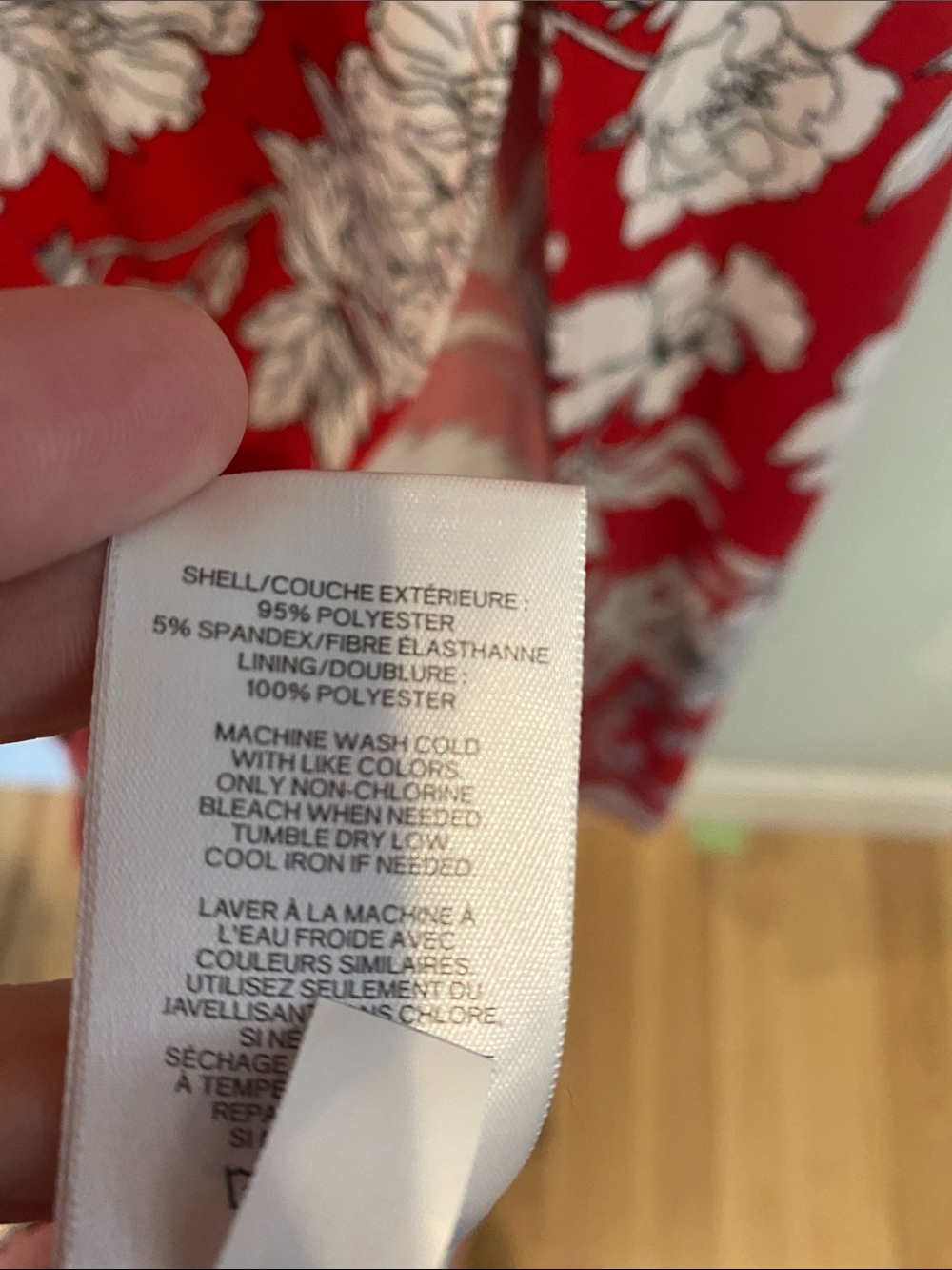 Express Red Floral Halter Maxi Dress with White Print. Sz Small - Picture 7 of 7
